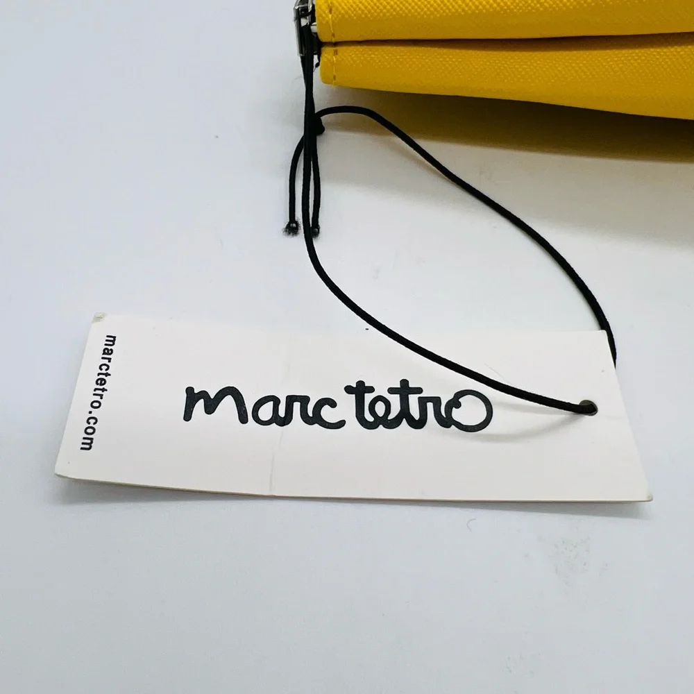 Marc Tetro Yellow Boston Terrier Cosmetic Pouch NWT